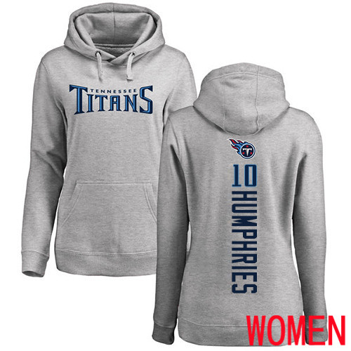 Tennessee Titans Ash Women Adam Humphries Backer NFL Football #10 Pullover Hoodie Sweatshirts->tennessee titans->NFL Jersey